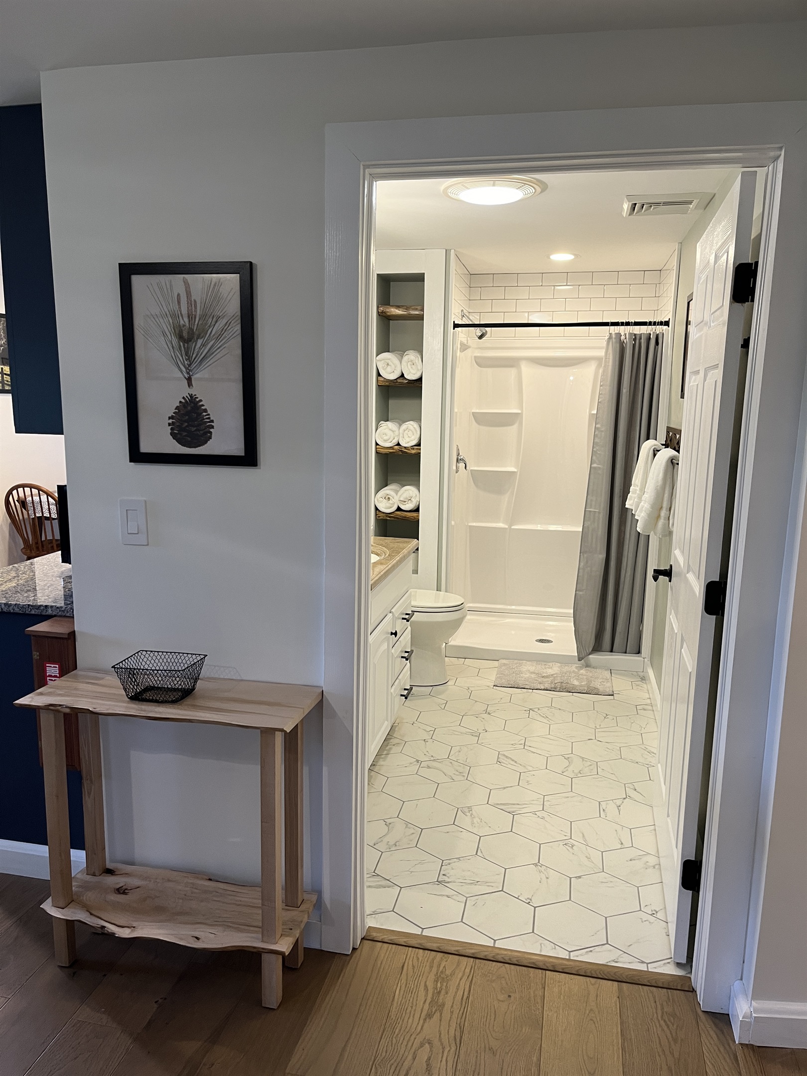 Large bathroom off living room