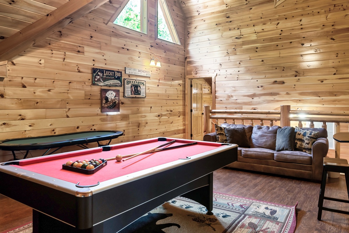 Bring everyone together in the game room where pool, lounging, and shared fun keep the energy high