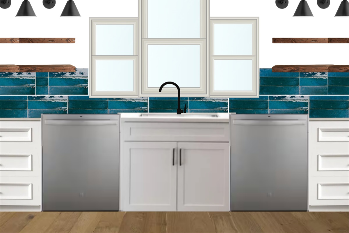 Home under renovations. AI generated image to give a visual representation of the new look. Actual results may vary.