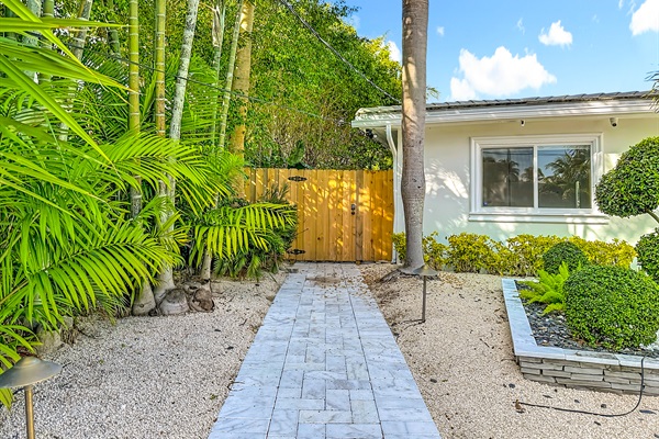 The oasis is out back. 