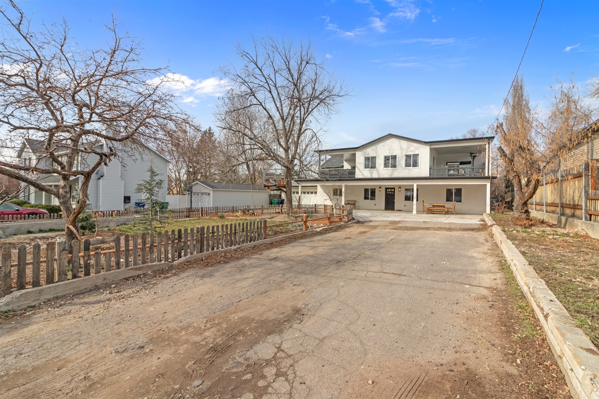 East driveway for ground floor entrance