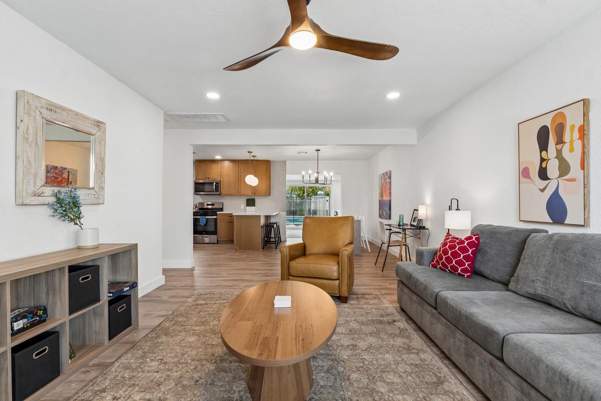 There's plenty of room to stretch out in this living room!