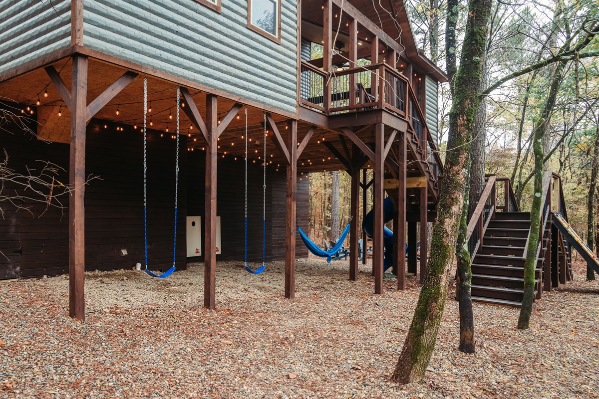 Swings and slide for kids!