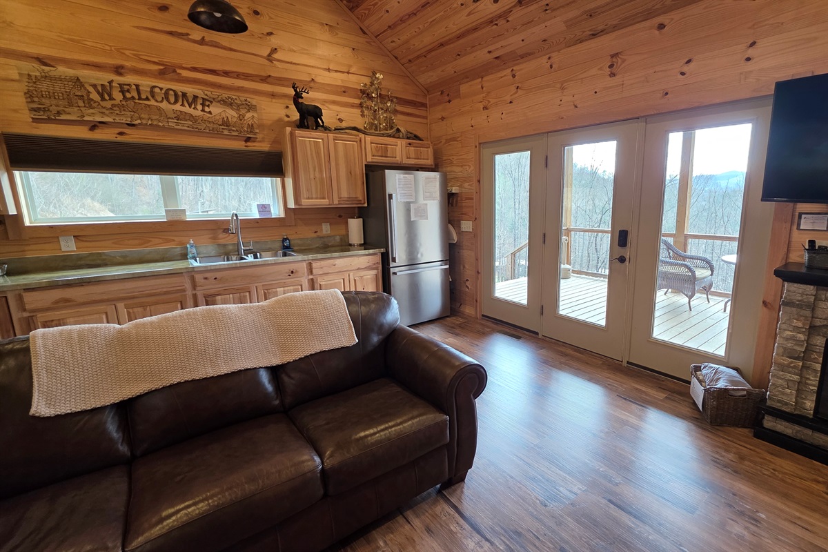 Lots of light coming into the Hot Cocoa Cabin