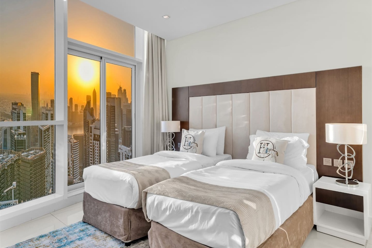 Bedroom facing panoramic view