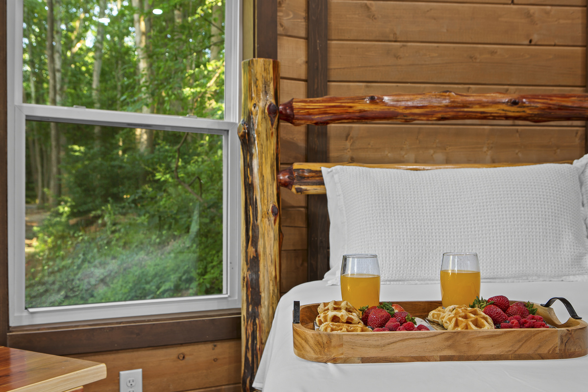 Room with a View: Delight in breakfast in bed with nature’s beauty just outside your window!