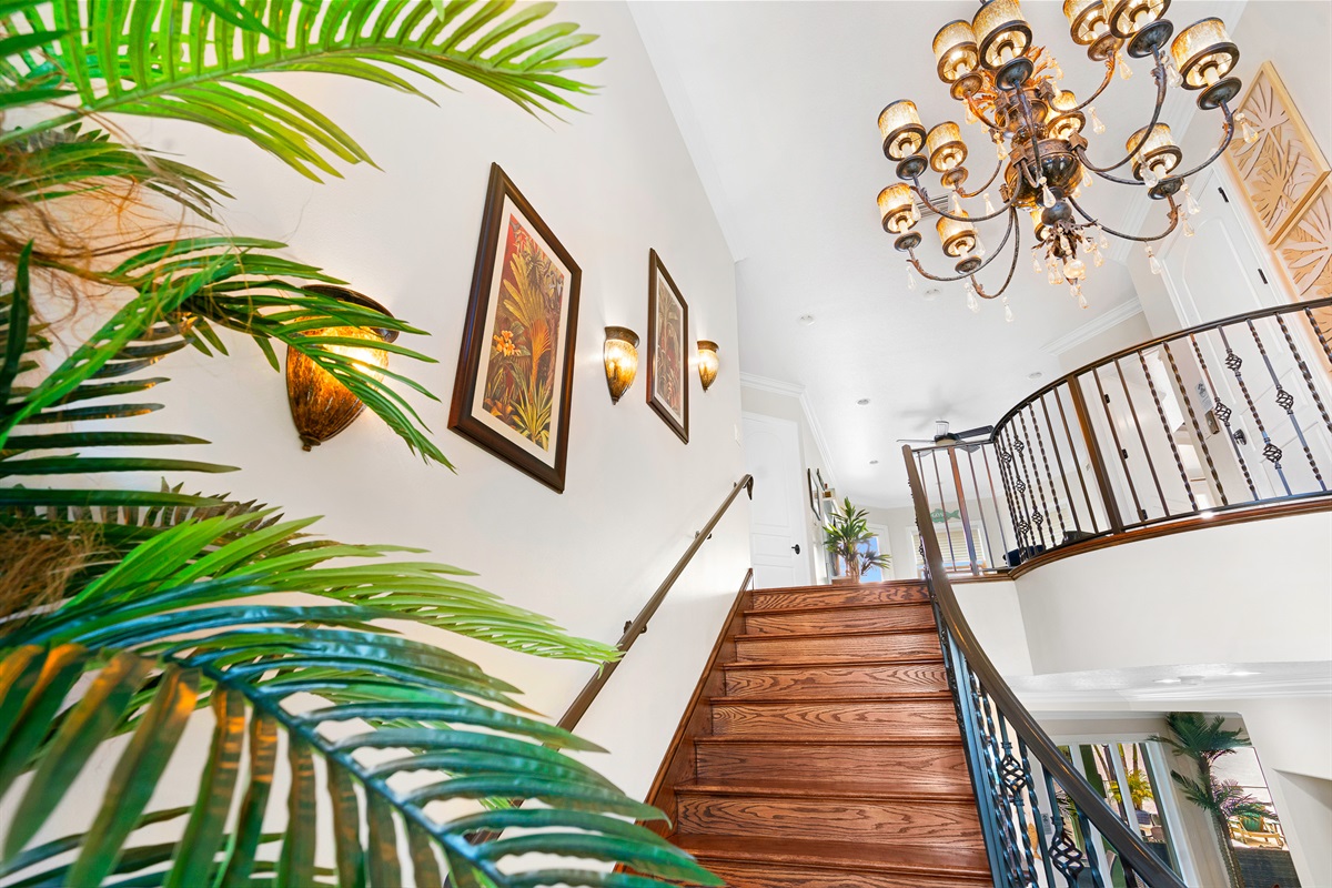 Three floors allow guests to enjoy vacation together and still enjoy private moments.