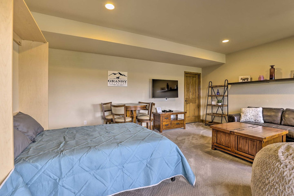 Downstairs Living Room with Murphy Bed 