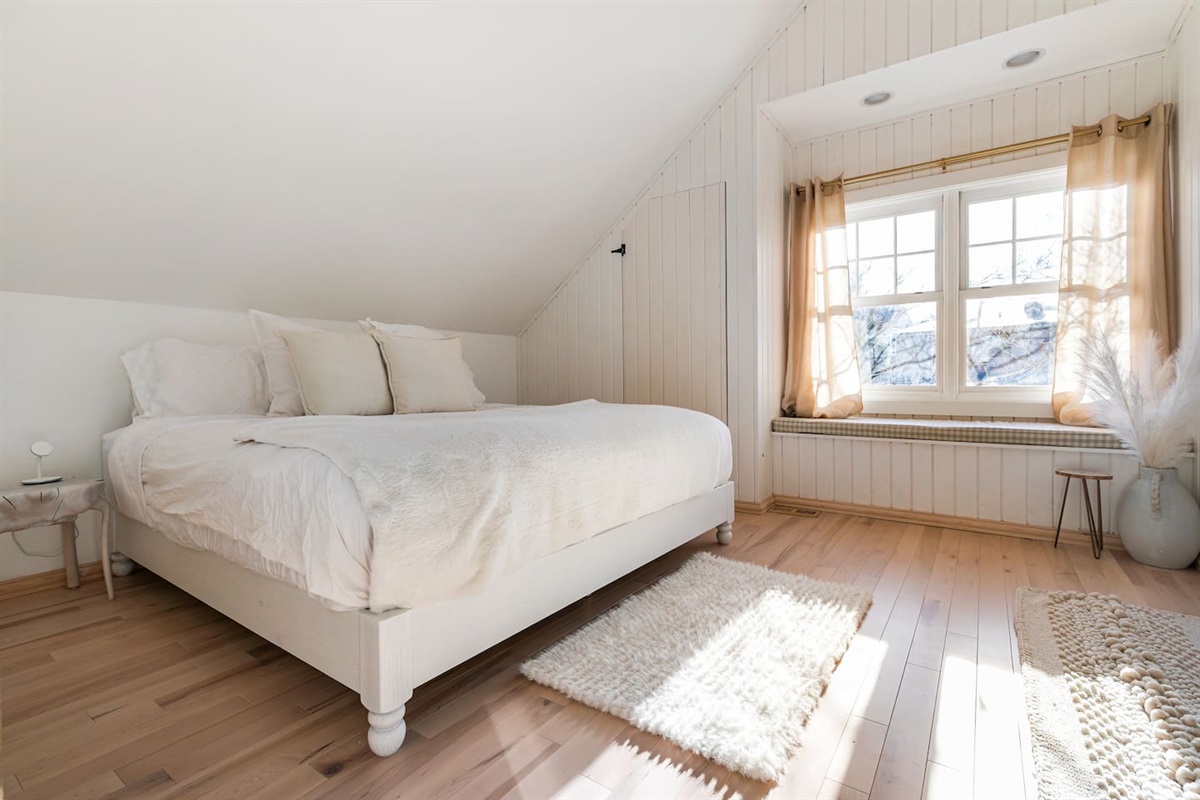 Second home - bedroom - king sized bed