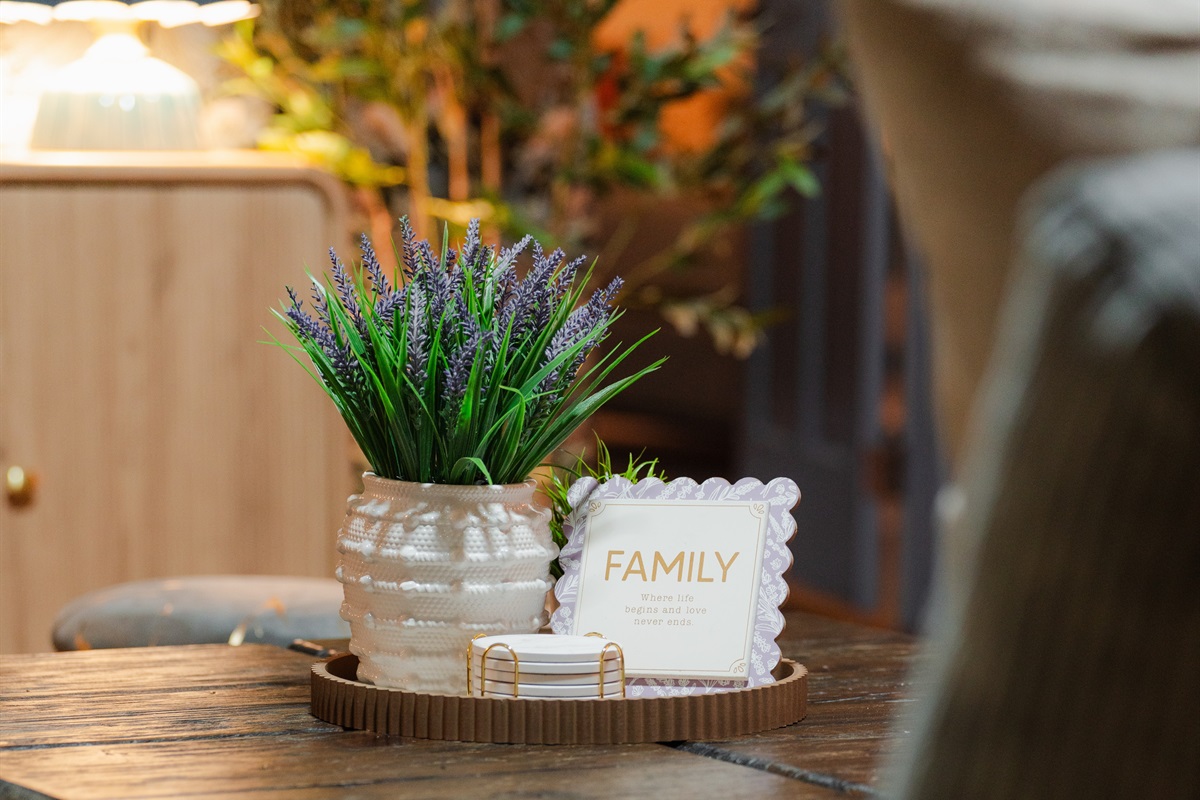 The home includes simple, thoughtful decor that makes the space feel comfortable and welcoming.