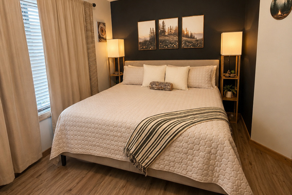 King bedroom on the Lower Level