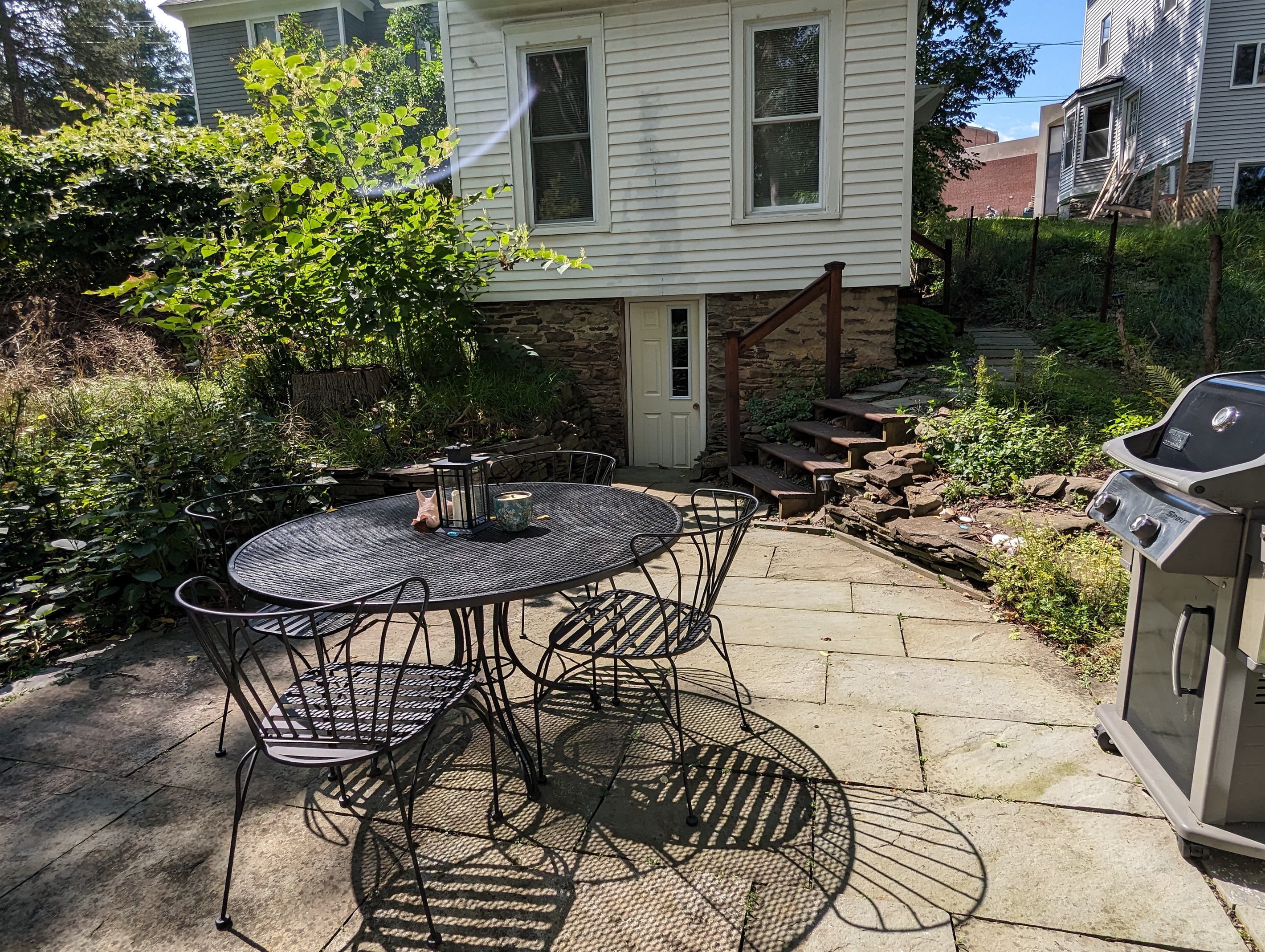 Peaceful back patio