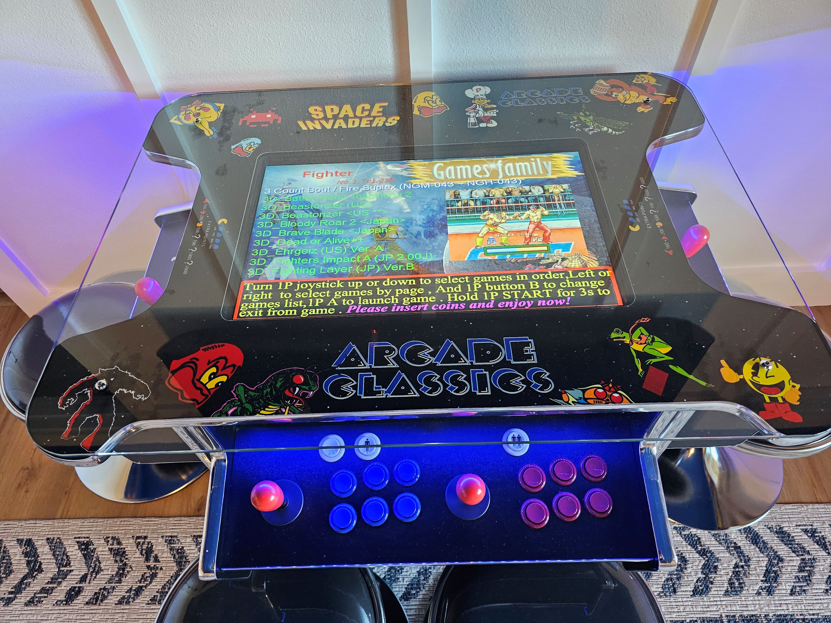 Classic arcade for friendly competition and rainy-day fun