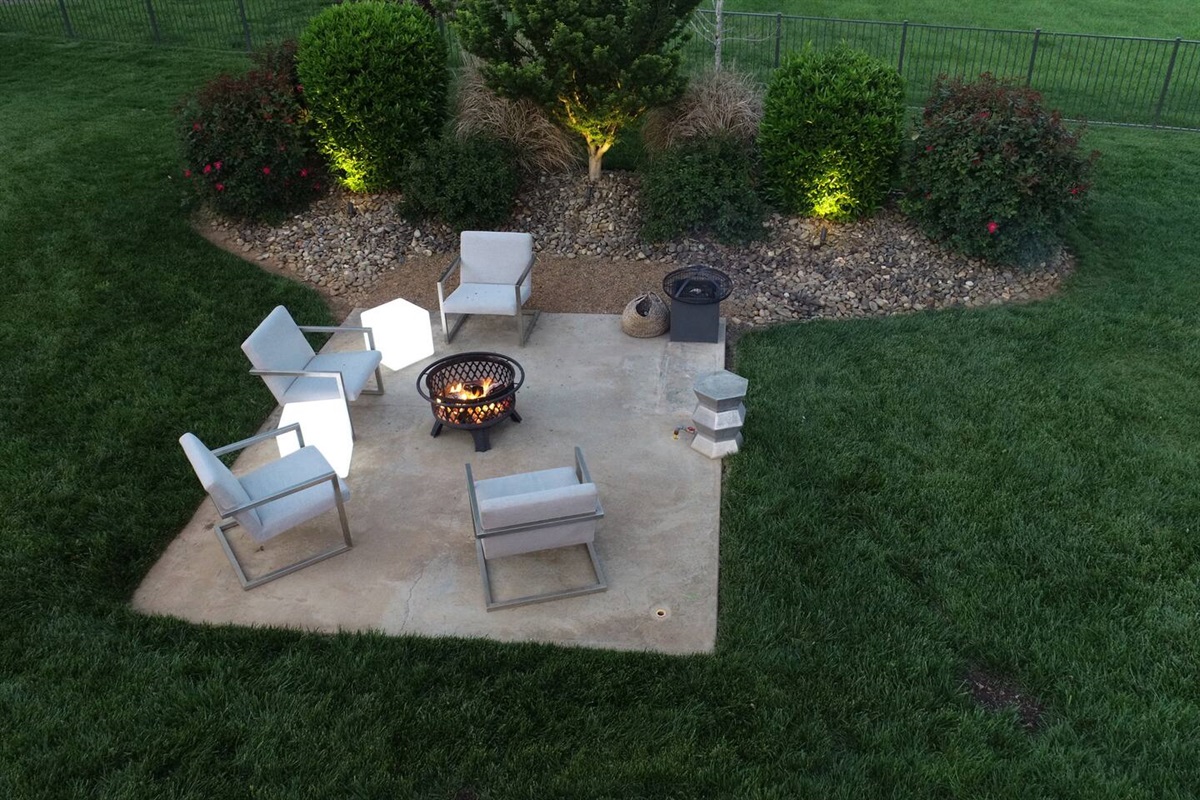 Firepit overlooking the lake.