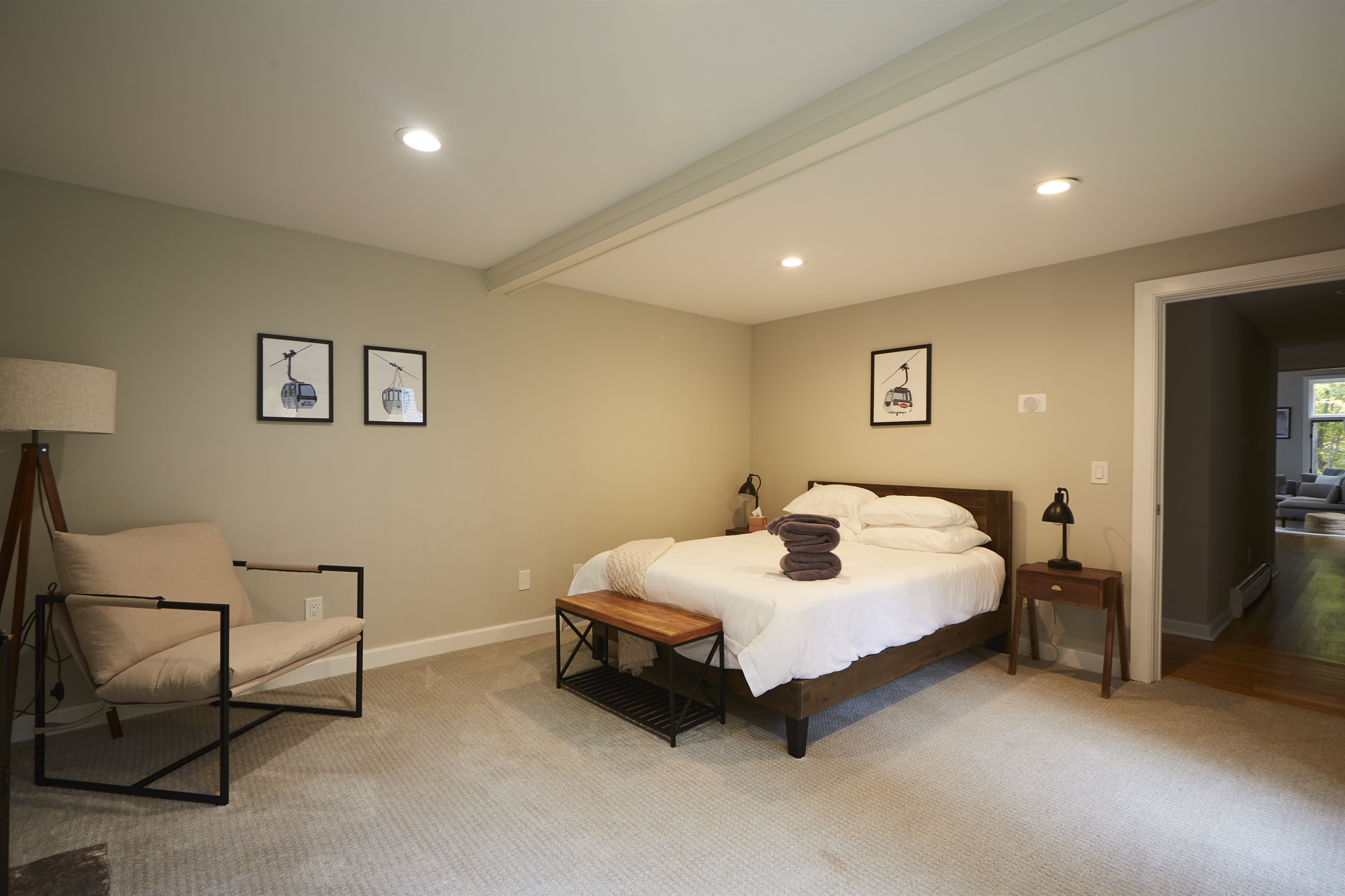 First floor fireplace bedroom.