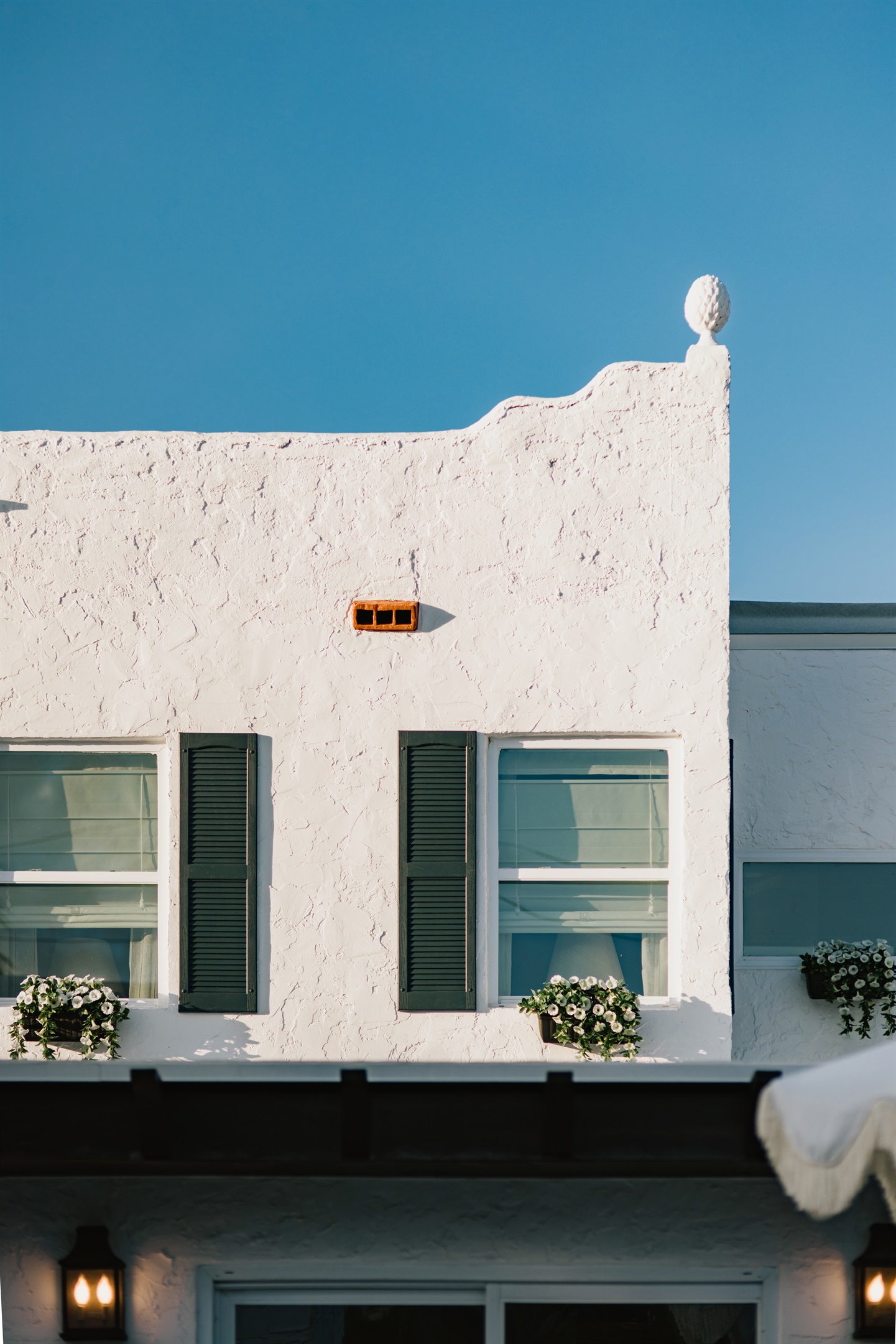 Flowers and plantings are found in every area of the home.