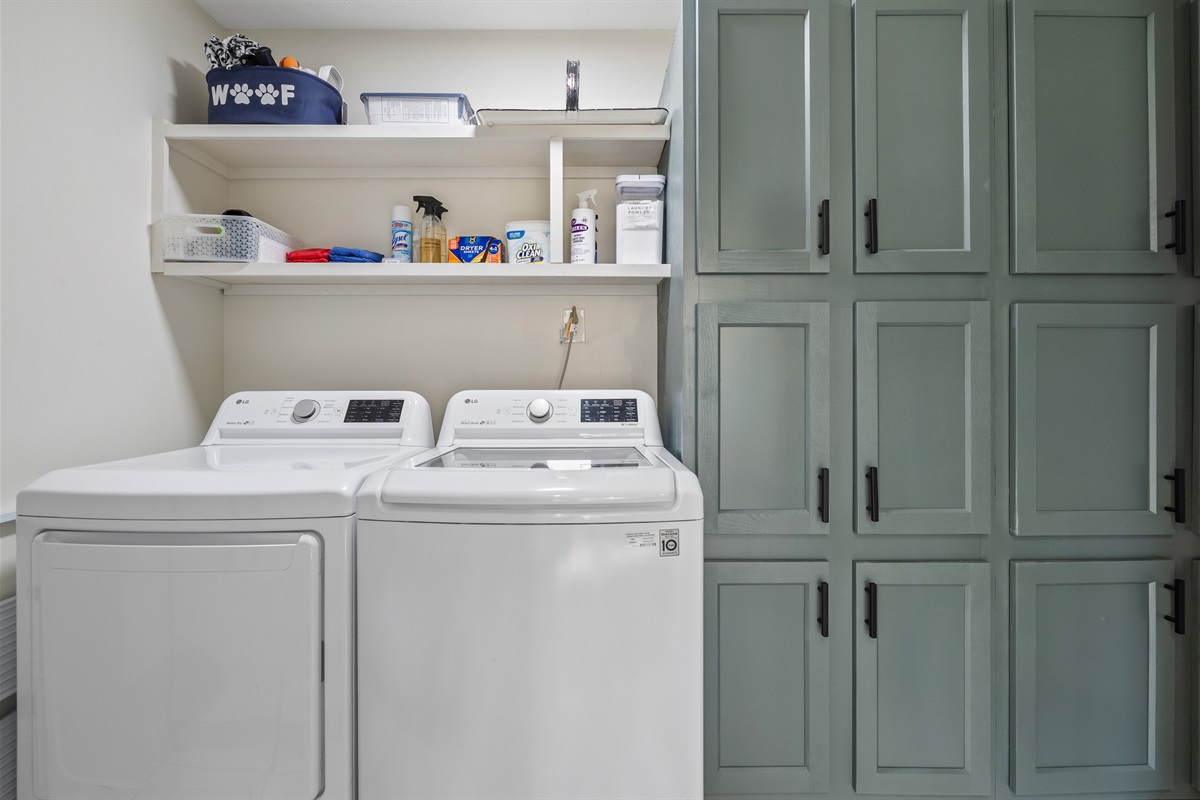 Laundry Room with washer & dryer.