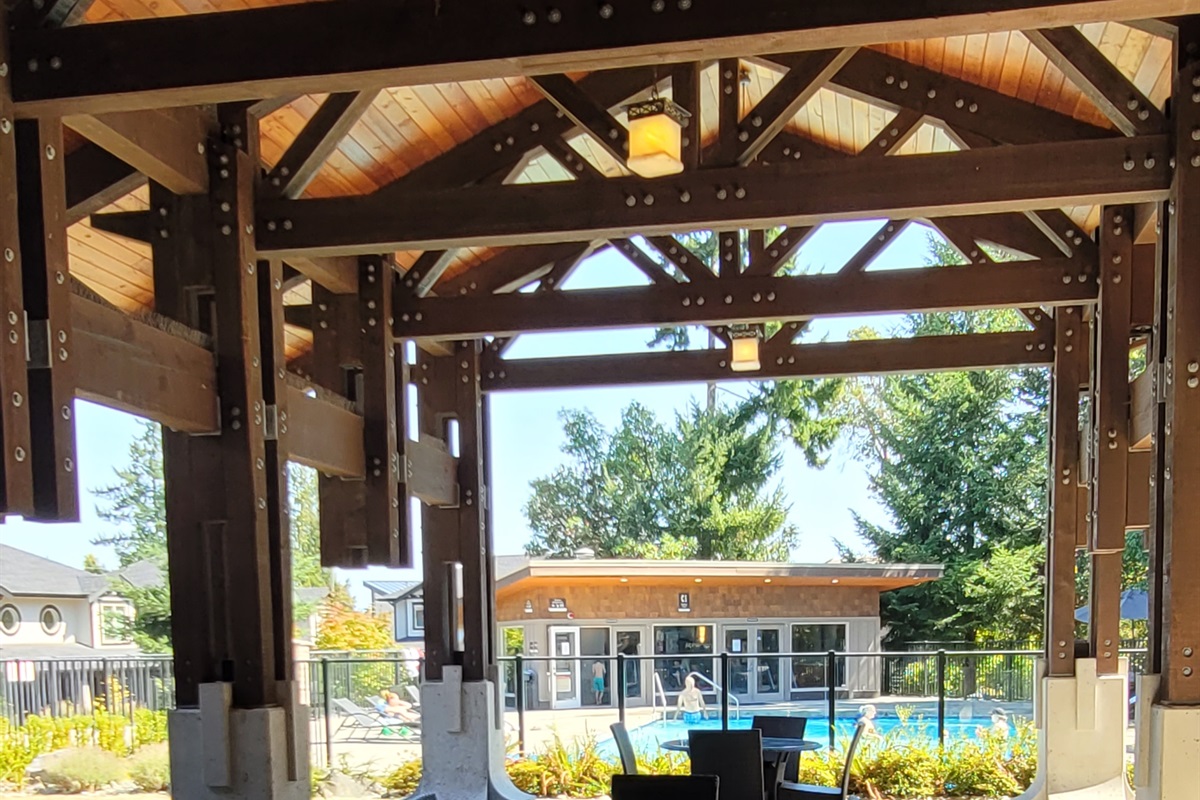View of Pool from Resort Lodge.