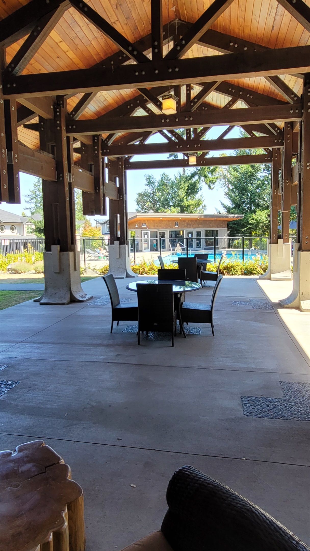 View of Pool from Resort Lodge.
