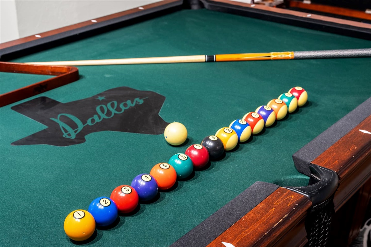 Level up your stay with a dedicated game room featuring a professional-grade pool table.
