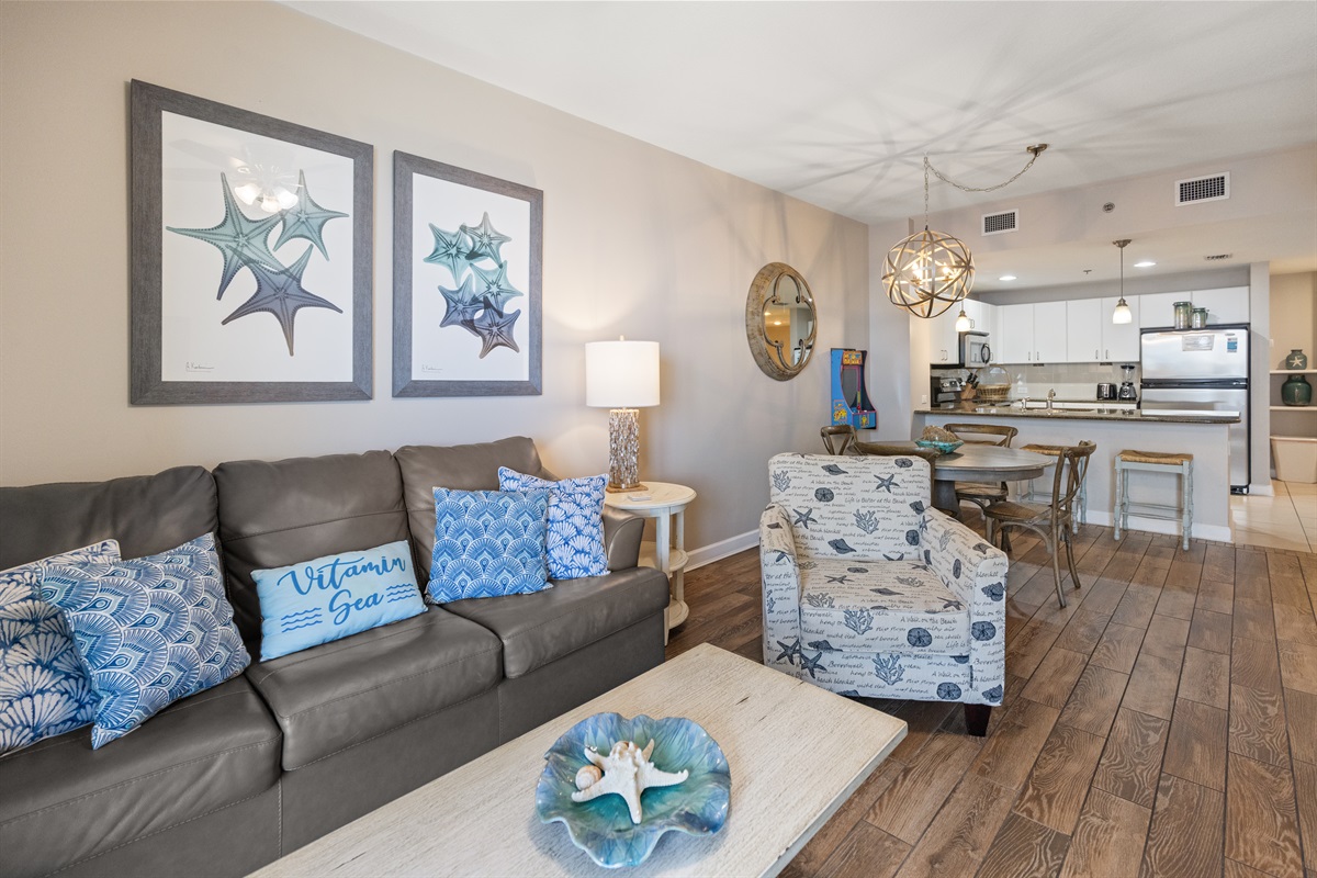 Gulf-Front Living Room