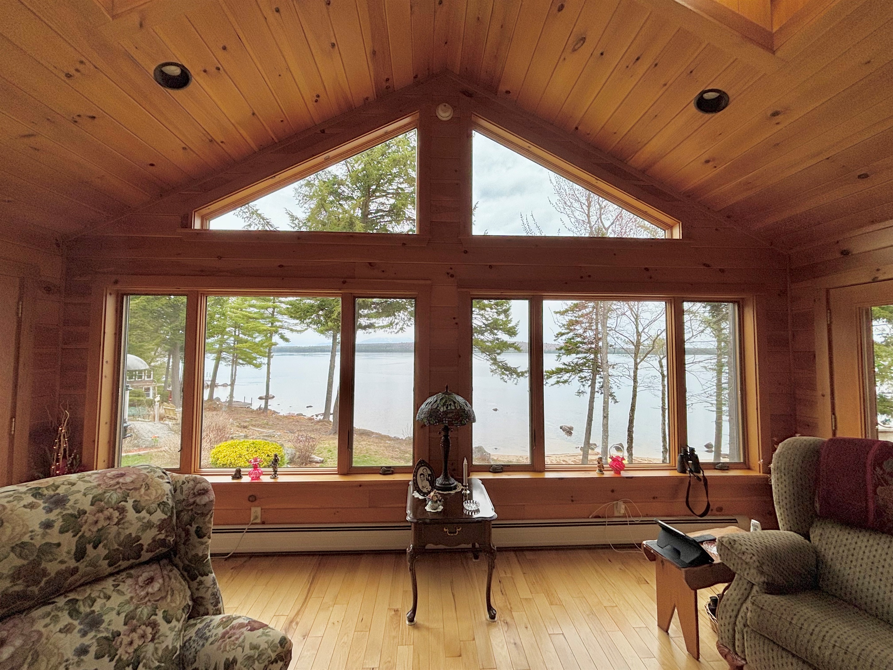 Living room overlooking the lake