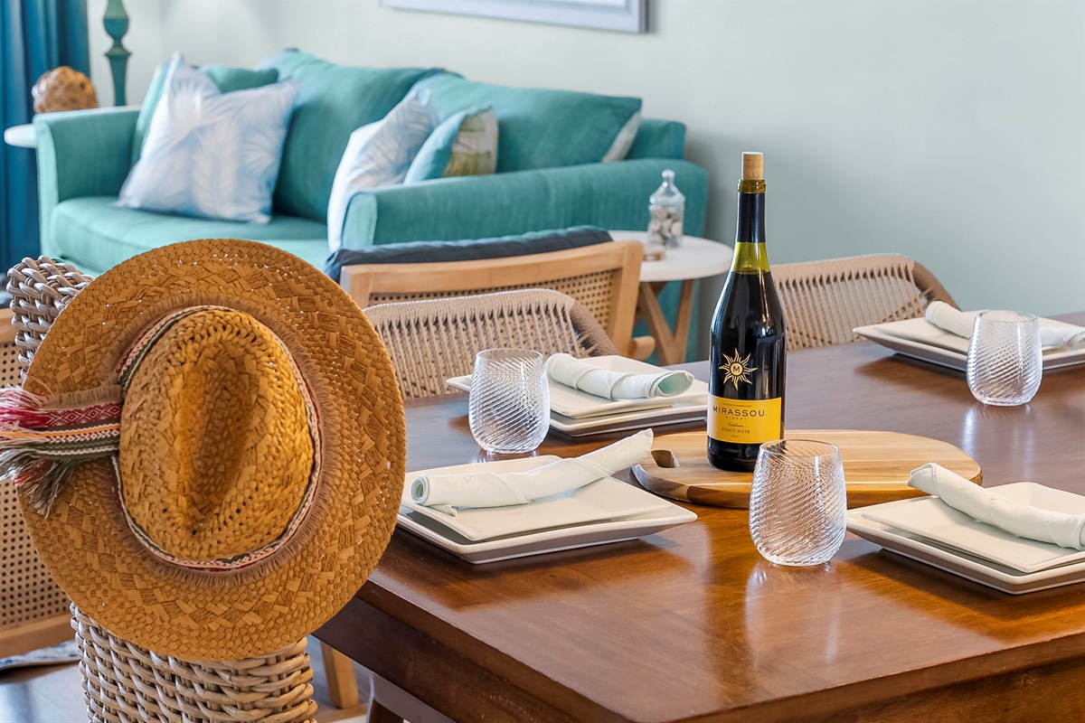 Welcome to the dining area for the duration of your stay.