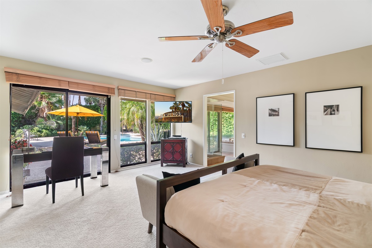primary suite facing backyard