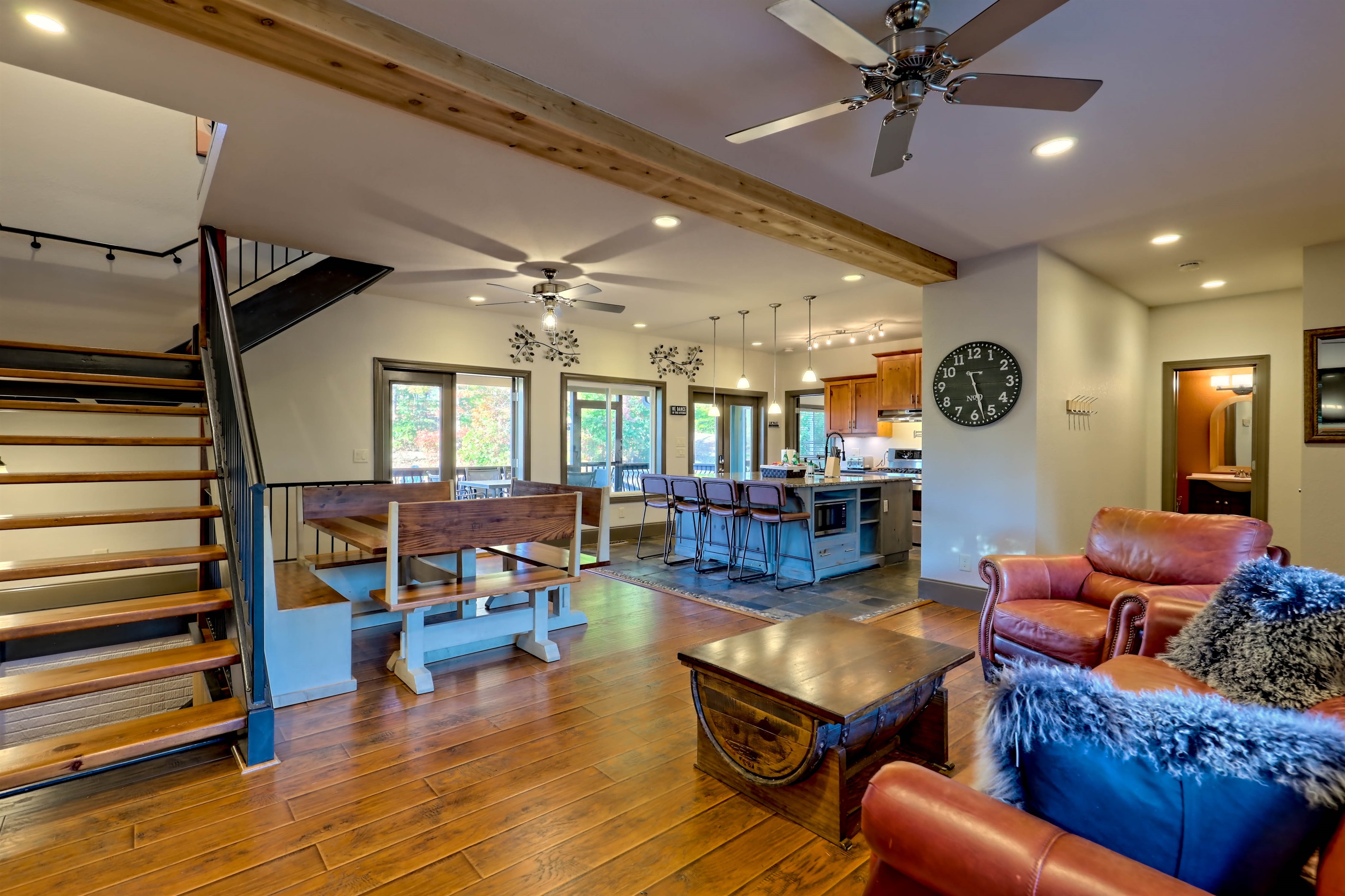 Bright living and dining space with plenty of room to gather.