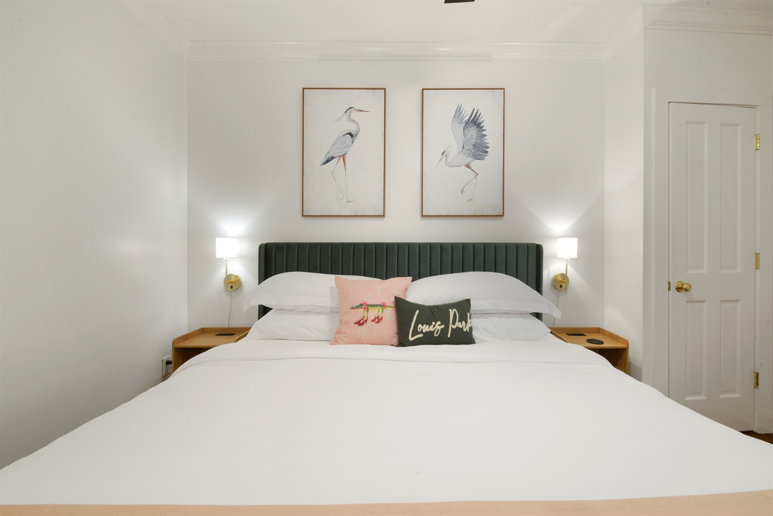Elegant king bedroom with luxurious bedding