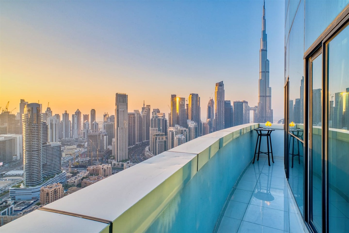 Astonishing full Burj Khalifa view from private balcony