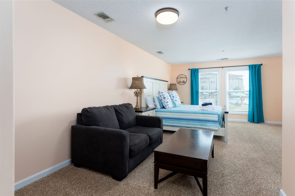 Sunshine streams into Bedroom 1