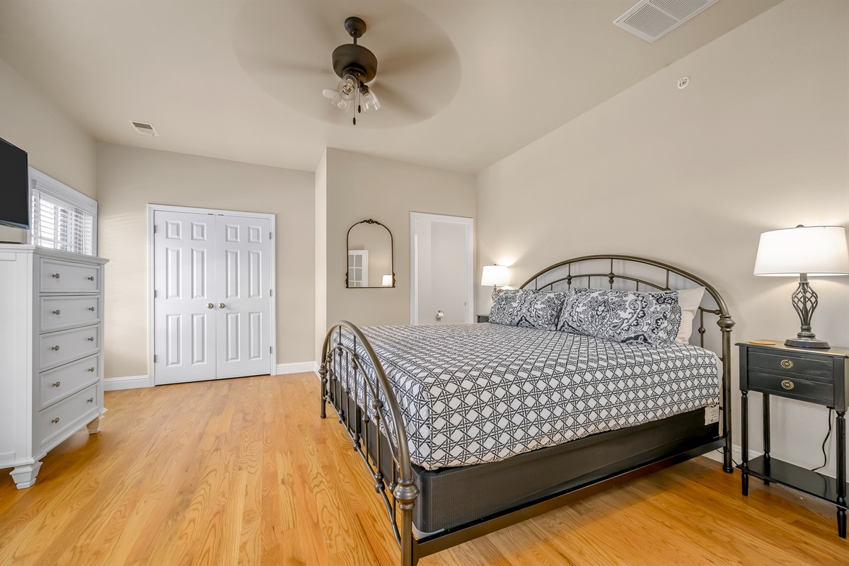 2nd floor King #5 with ensuite bathroom and lovely French doors