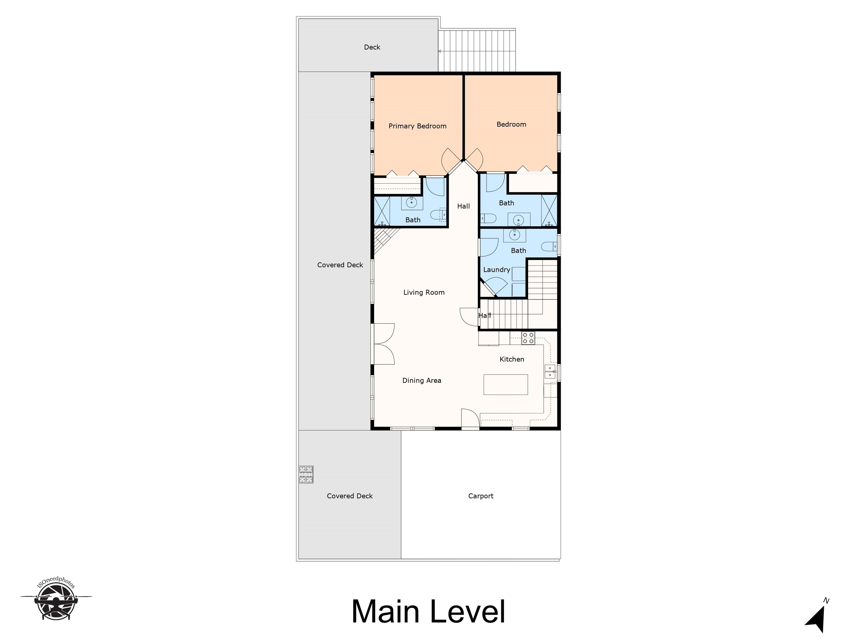 Main Level: Spacious layout with inviting living areas and easy access to outdoor decks!