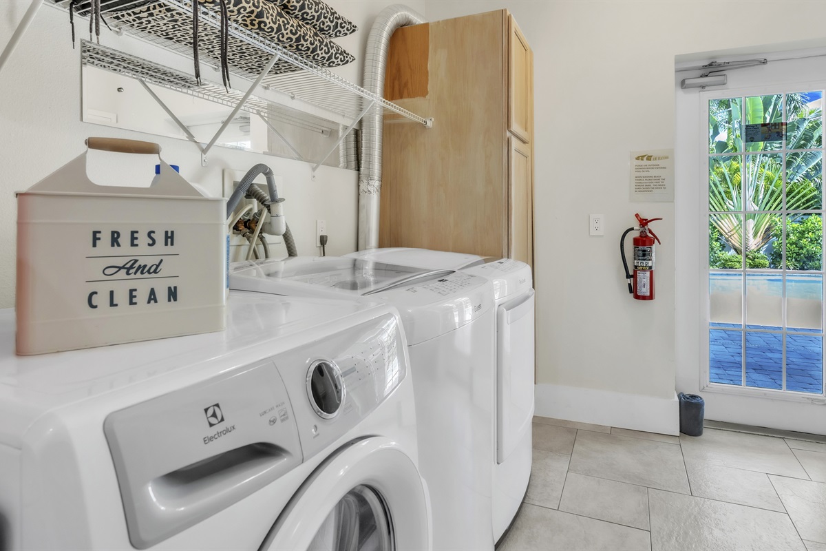 In-home washer and dryer – perfect for extended stays