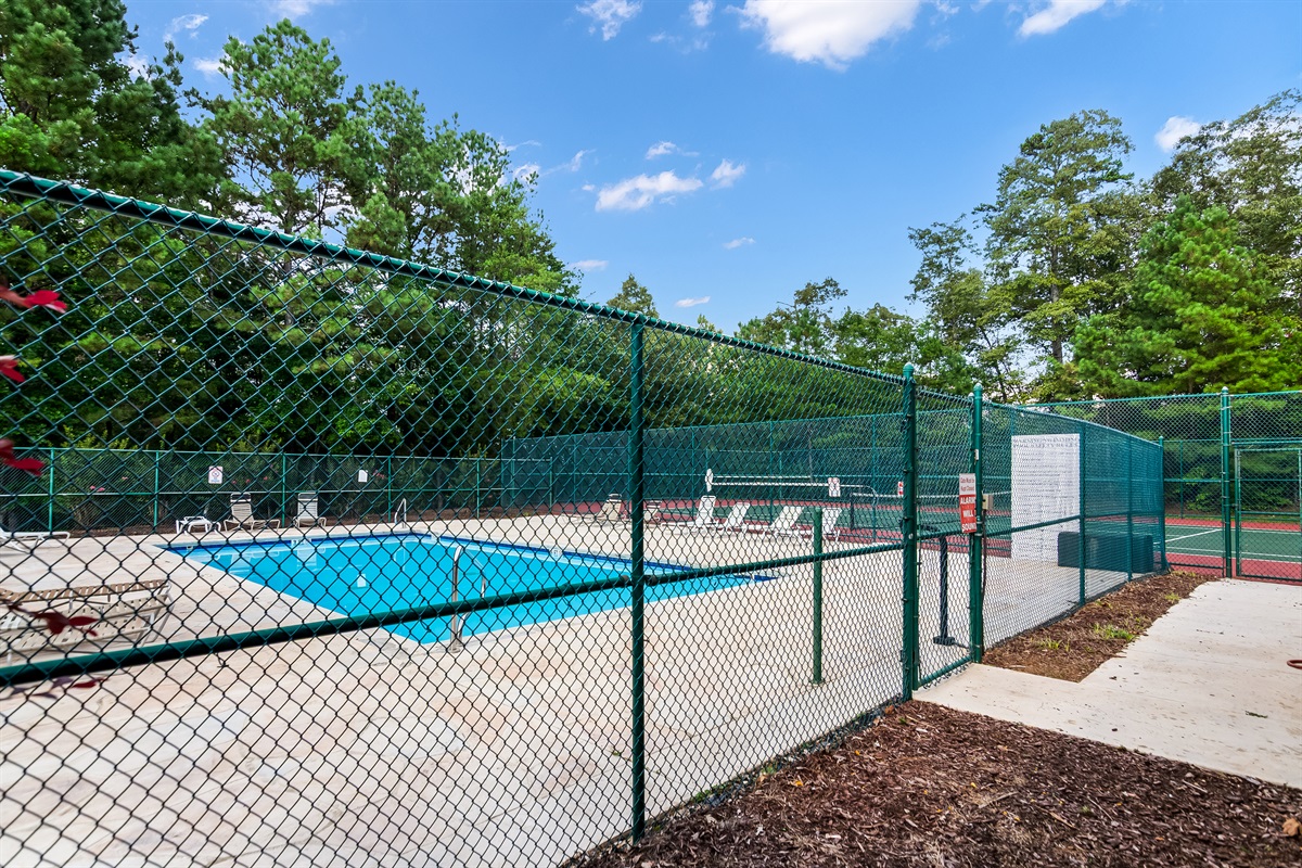 Two different pools in the neighborhood 