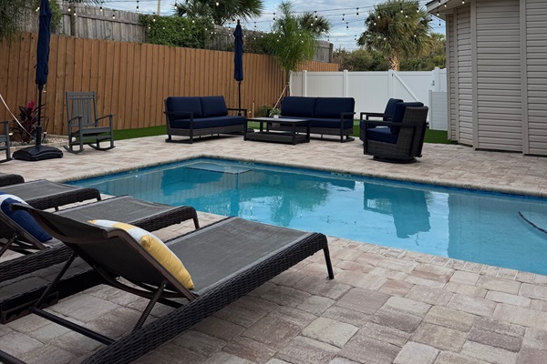 Lounge by the pool and enjoy all the space has to offer