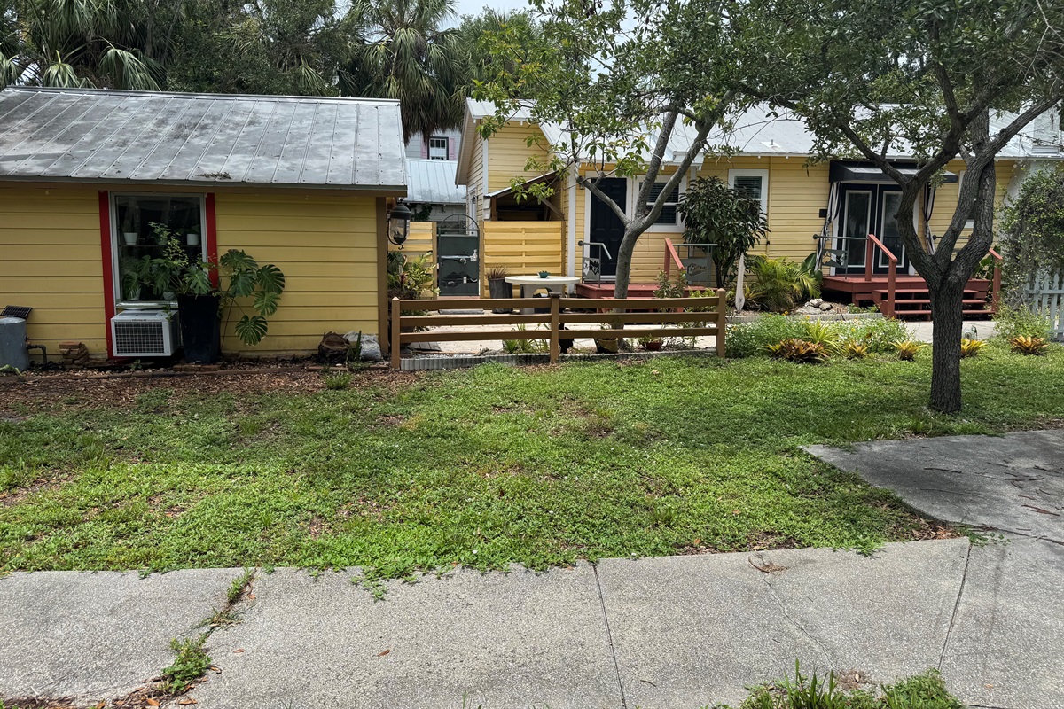 Side of House with Hair Salon Building