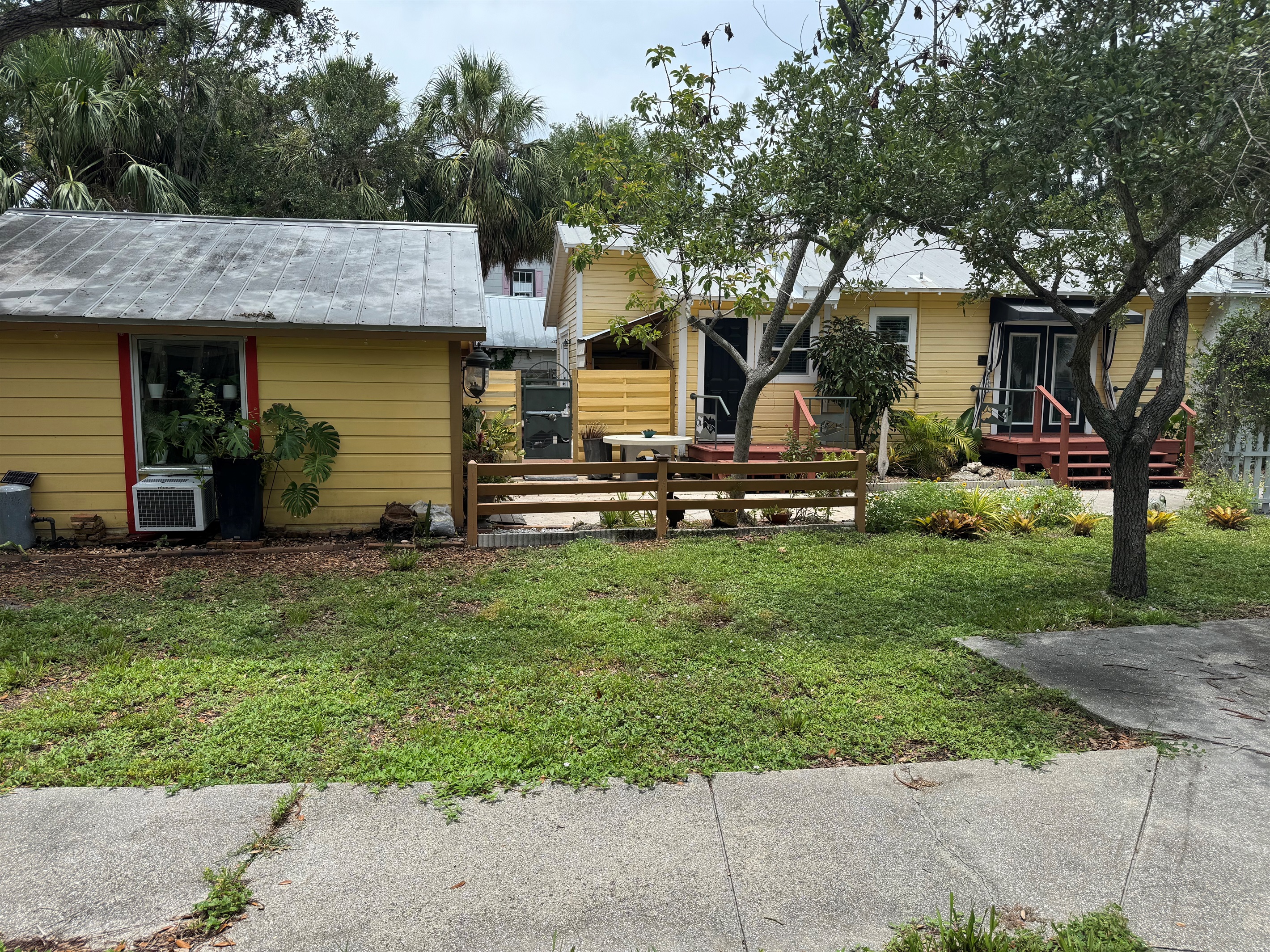 Side of House with Hair Salon Building