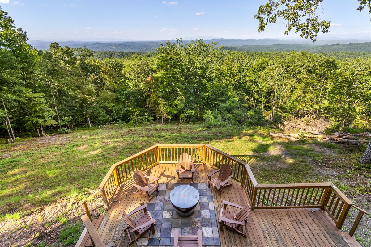 Aerial view of fire pit