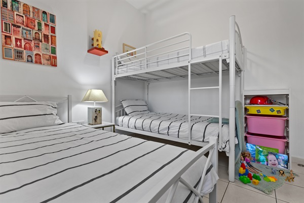 Second bedroom: all beds full size single