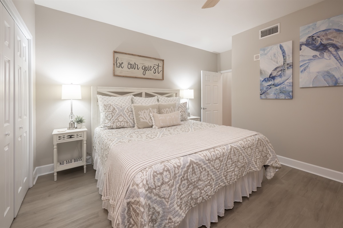 Spacious primary suite