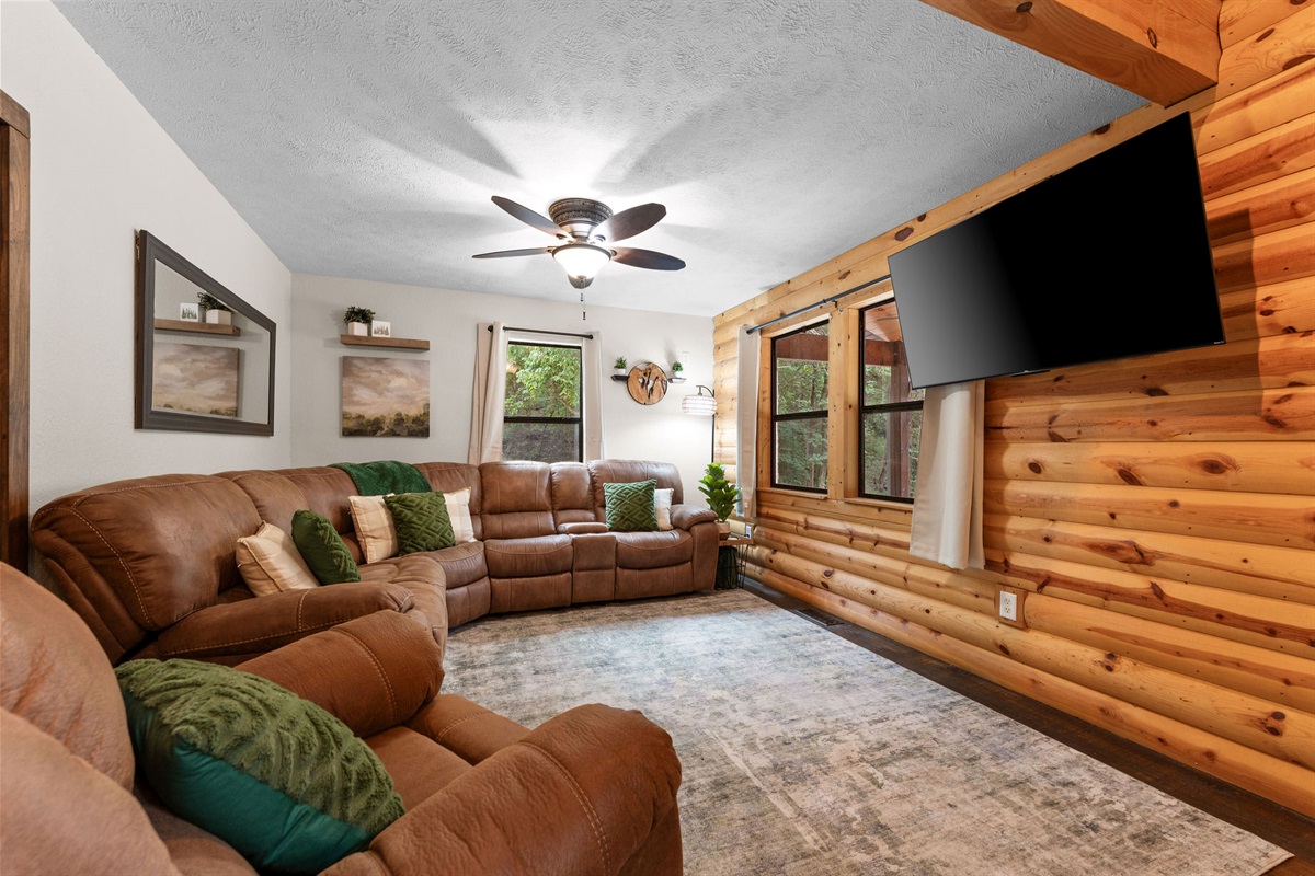 Cozy Living Room with reclining sectional