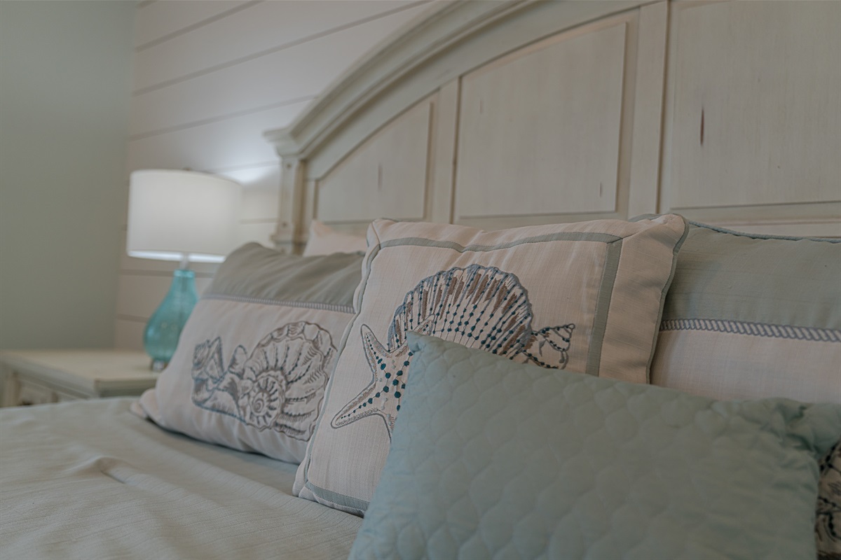 Rest and relax your mind and body in the master suite.
