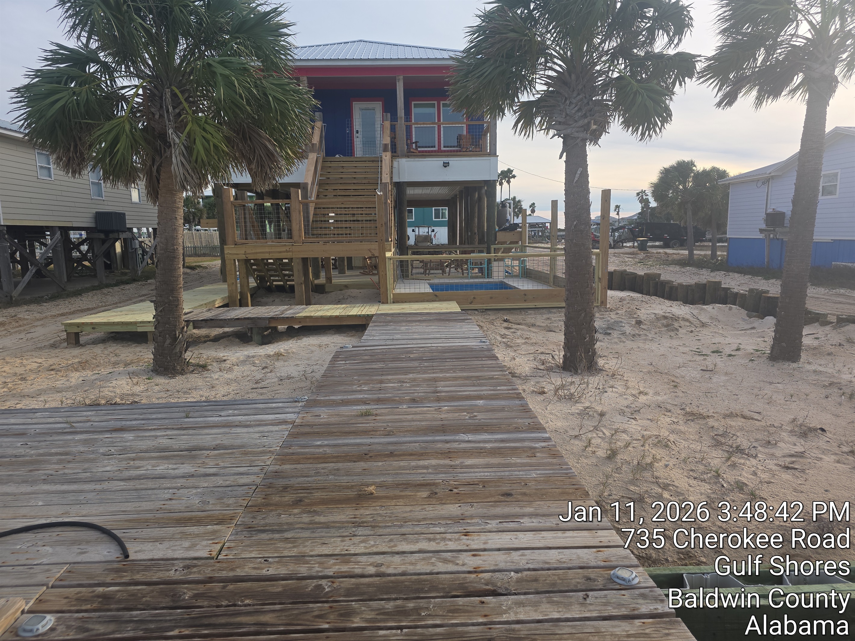 Bay side view of house