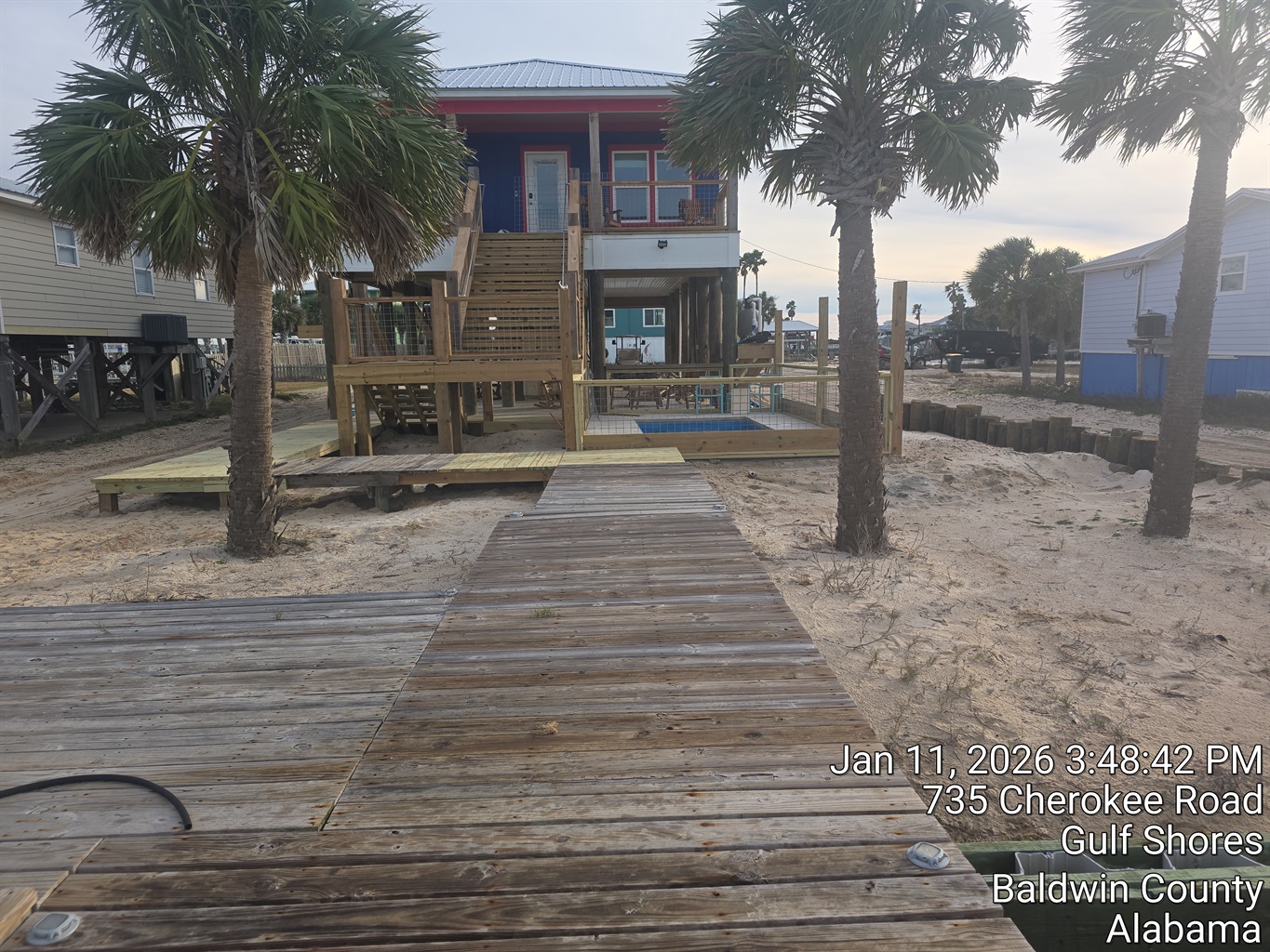 Bay side view of house