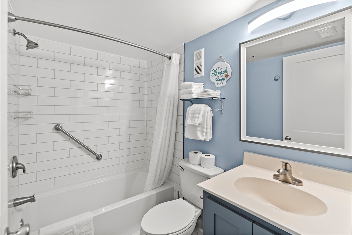 2nd newly remolded Bathroom with tub/shower