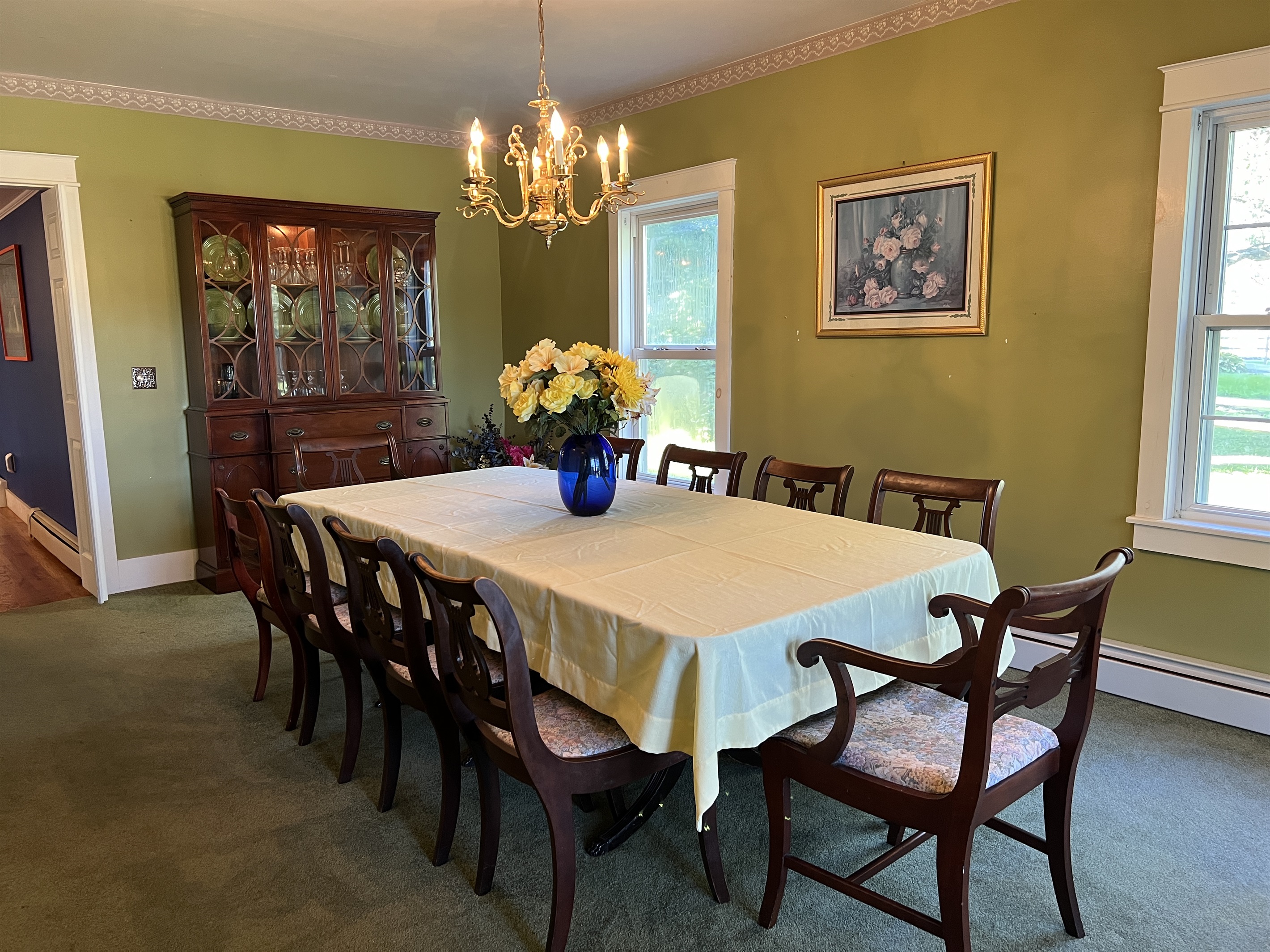Dandelion main dining room with seating for up to 12.