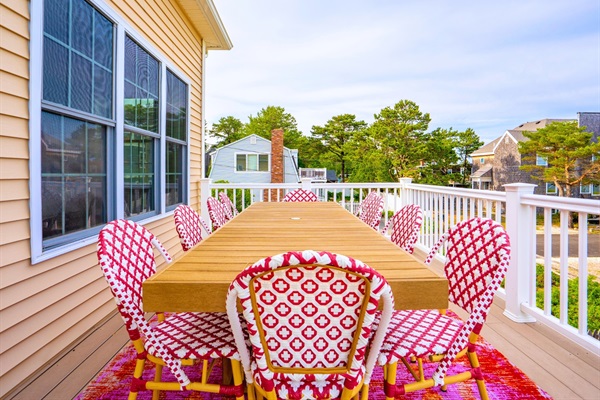 Pull up a chair on the deck and let the fresh air and good vibes surround you.