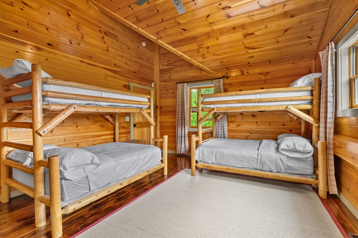 The kids will sleep well in our upstairs Twin over Full bunk beds! (Bedroom 3)